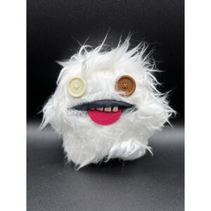Fuggler Plush Stuffed Ugly Monster Toy Keychain WHITE 4.5"